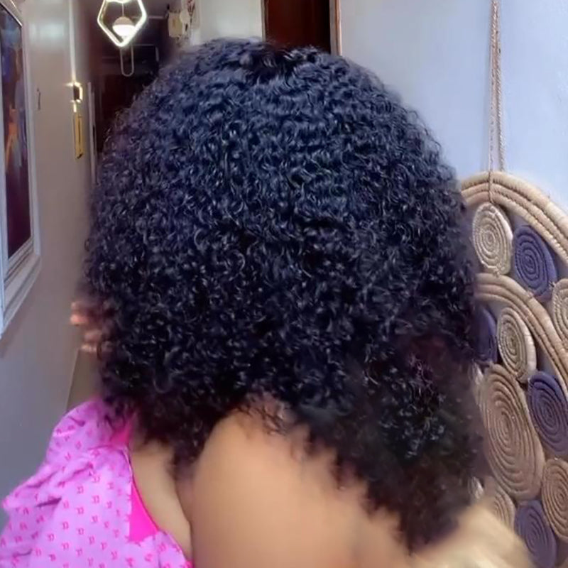 (ZA STOCKS )Double Drawn Pixie Curls 13x4 Full Frontal