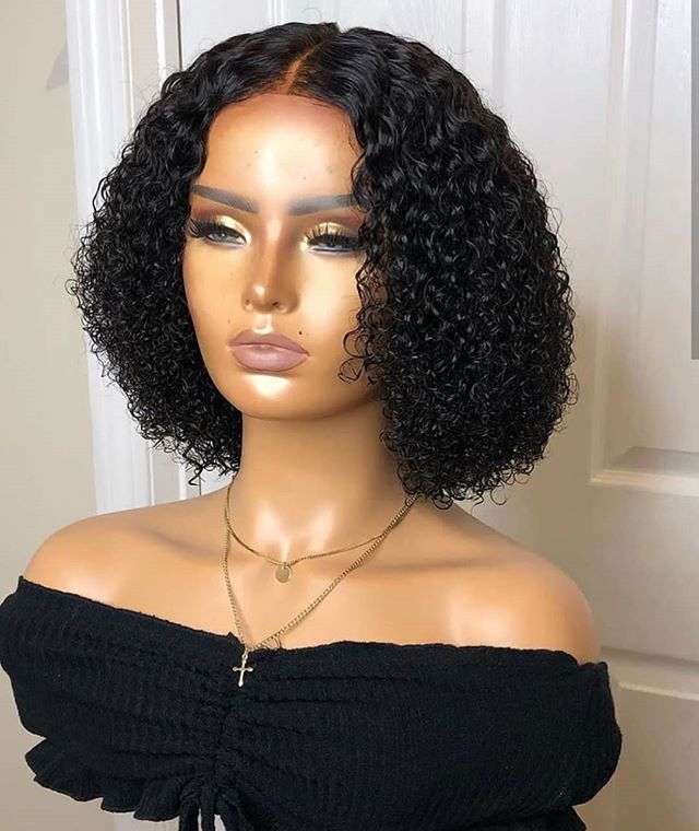 Glueless 4x4 Double Drawn Jerry Curly Wig