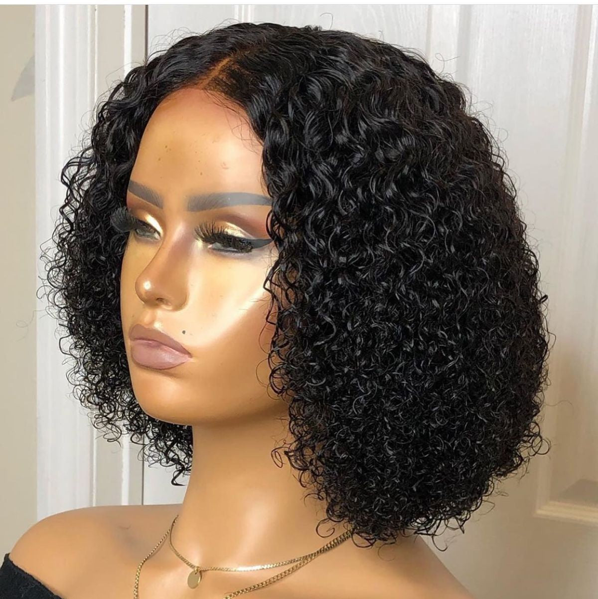 Glueless 4x4 Double Drawn Jerry Curly Wig