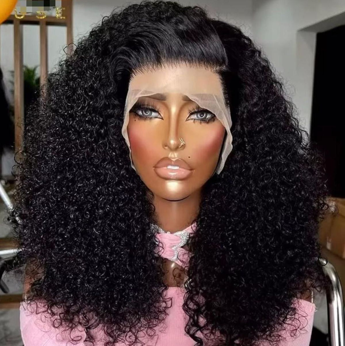 Double Drawn Jerry Curls Full Frontal Wig 20 inch