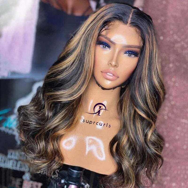 Suprcurls Luxury 13A Body Wave Ombre Highlights 13x4 Lace Frontal Wig